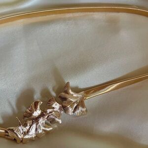Elegant Gold Leaf Belt NEW